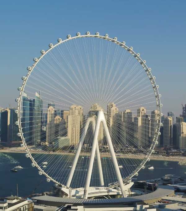 Ain Dubai giant observation wheel night lights