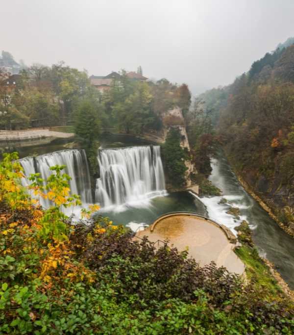 Ancient City Of Jajce and Waterfall
